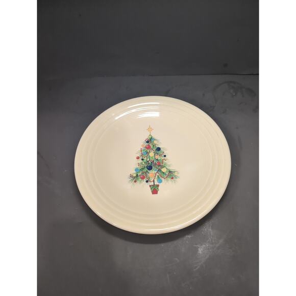 Fiesta Ivory Christmas Tree Plate, 9" Luncheon Plate, Christmas Table Setting - Picture 1 of 4
